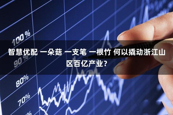 智慧优配 一朵菇 一支笔 一根竹 何以撬动浙江山区百亿产业？
