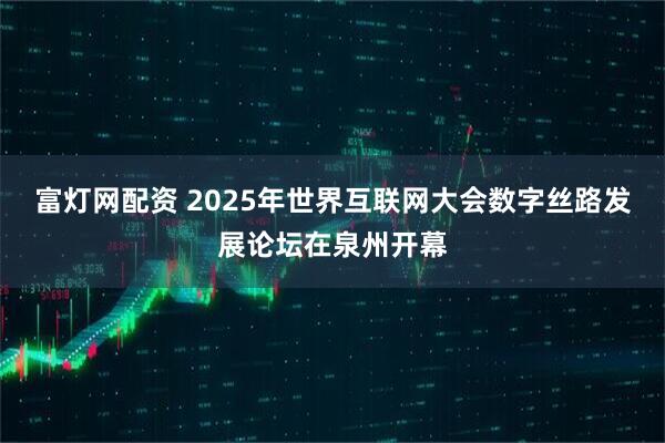 富灯网配资 2025年世界互联网大会数字丝路发展论坛在泉州开幕