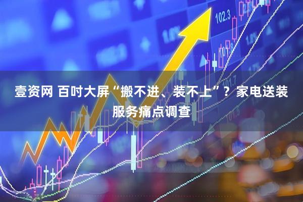 壹资网 百吋大屏“搬不进、装不上”？家电送装服务痛点调查